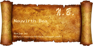 Neuvirth Bea névjegykártya